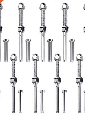10 Pairs Threaded Terminal Stud and Stemball Swage Cable Ten