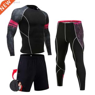 New Brand set Thermal Underwear Men Sets Compression Sweat Q