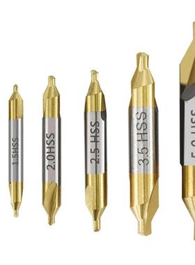 6pcs 1.0-5.0mm HSS TiN Coated Center Drill Bit Set Metalwork