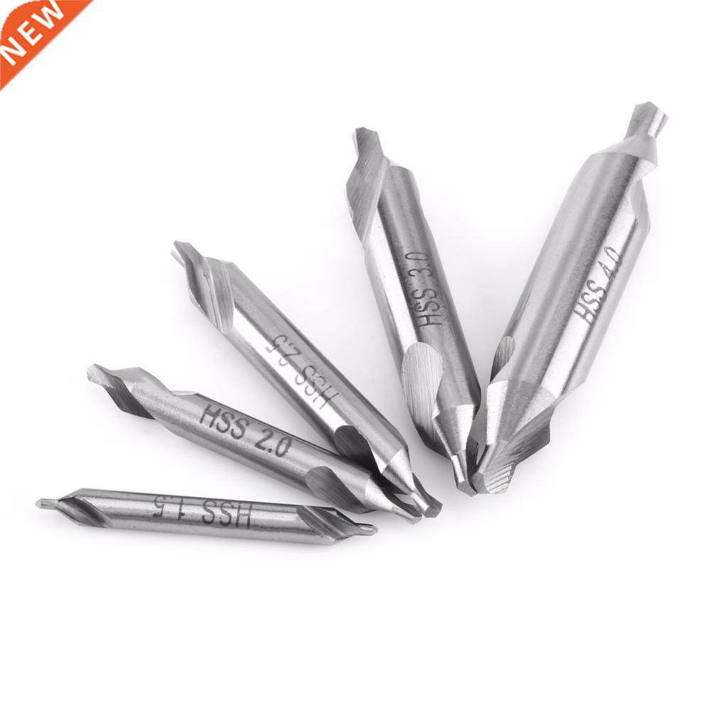 5pcs HSS Drill Bit Combined Center Drills Countersinks 60 De