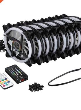 Computer PC Case Fan RGB Adjust LED Fan Quiet Remote Compute