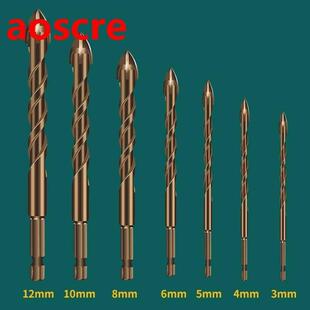 Hexagonal Handle Cross Alloy Ceramic Four-blade Drill Wear-r