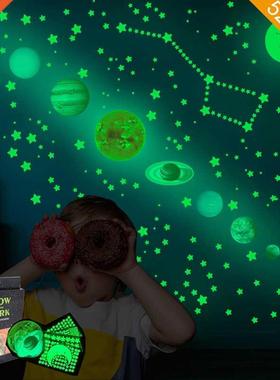 Zollor 525PCS Box-packed Luminous Nine Planets Wall Sticker