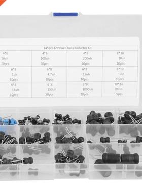 145Pcs 10uH-10mH 12 Values Choke Inductors Assorted Kit With
