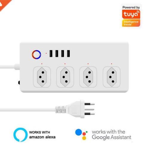 Power Strip with 4 Outlets 4 USB Ports Home Office WiFi Remo