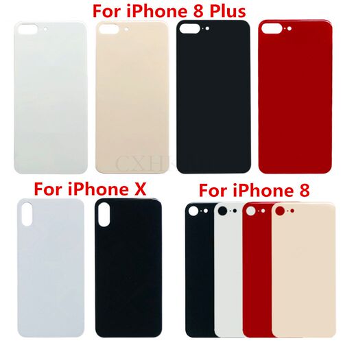 For iPhone 8 8plus X XS XR Big Hole Glass Body Back Glass Ho