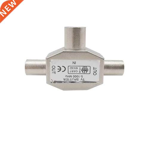 1Piece T Type 2 Male Plug to 1 Female Jack Adapter 2 Way TV