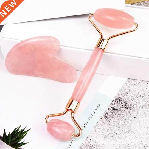 Face Massage Jade Roller Rose Quartz Natural Stone Crystal S