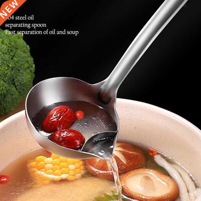 Stainless Steel Long Handle Oil Soup Separate Spoon Colander