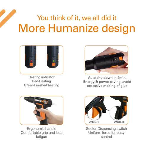 4V Melt Hot Glue Gun WX890 Electric glue gun Rechargeable W