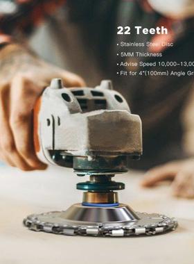 4 Inch 22 Tooth Angle Grinder Disc for Woodworking Rotary To