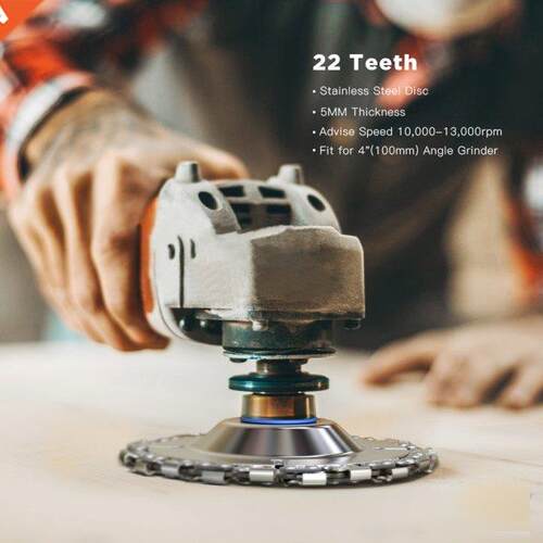 4 Inch 22 Tooth Angle Grinder Disc for Woodworking Rotary To