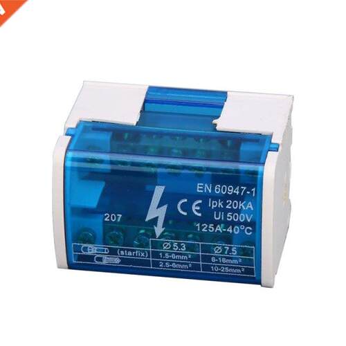 Din Ril Terminl Block Trnsprent Lid Power Distribution P