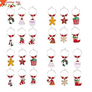 6pcs Wne Cups Markers Goblets Tags Table Xmax Decoraton G