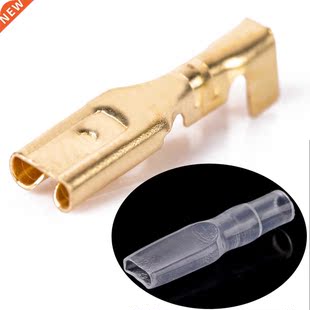 Terminals Crimp Brass Female Connectors 100pcs Spade Copper