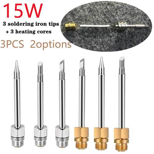 3pcs 15w 2in 510 Interface Soldering Iron Tip Mini Portable