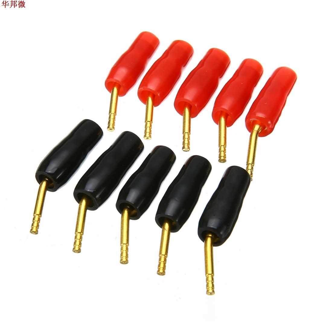 5 pairs 2mm Gold Plated Banana Wire Pin Plug Professional Pi