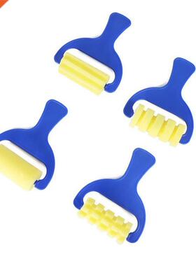 4 pcs/set Children's DIY Painting Tools Sponge Roller Pa