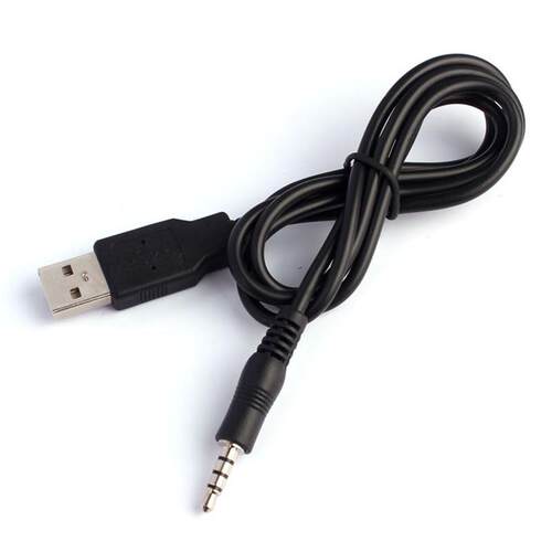 New Arrival .5mm AUX Audio To USB 2.0 Male Charge Cable Ad