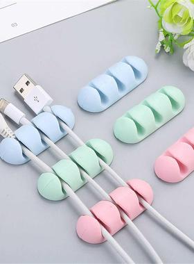 Adhesive Silicone Cable Winder Solid Color Cable Holder Earp