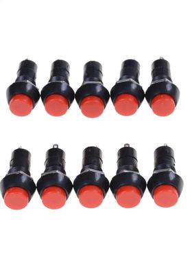 10pcs PBS-11A 2PIN Red Green 12mm Push Button Latching Switc