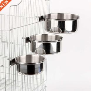 Stainless Steel Pet Bowl Hanging Stationary Bird Cage Bowls