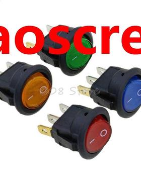 Optional Colors ON/OFF LED 12V 16A DOT ROUND ROCKER SPST TOG