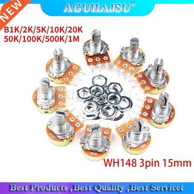 2pcs WH148 3pin 15mm B1K B2K B5K B10K B20K B50K B100K B250K