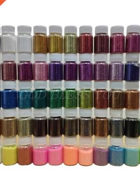 52 Pcs 52 Color Shiny Sequins Glitter DIY Epoxy Resin Fillin