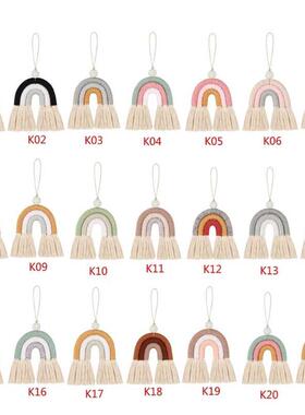 Handmade Rainbow Phone Strap Cotton Pendant Mobile Phone Str