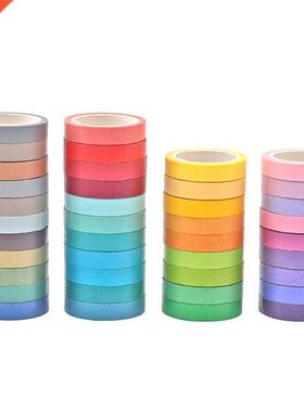 40PCS Colored Decorative Tape Roll Washi Tape Set Ideal for