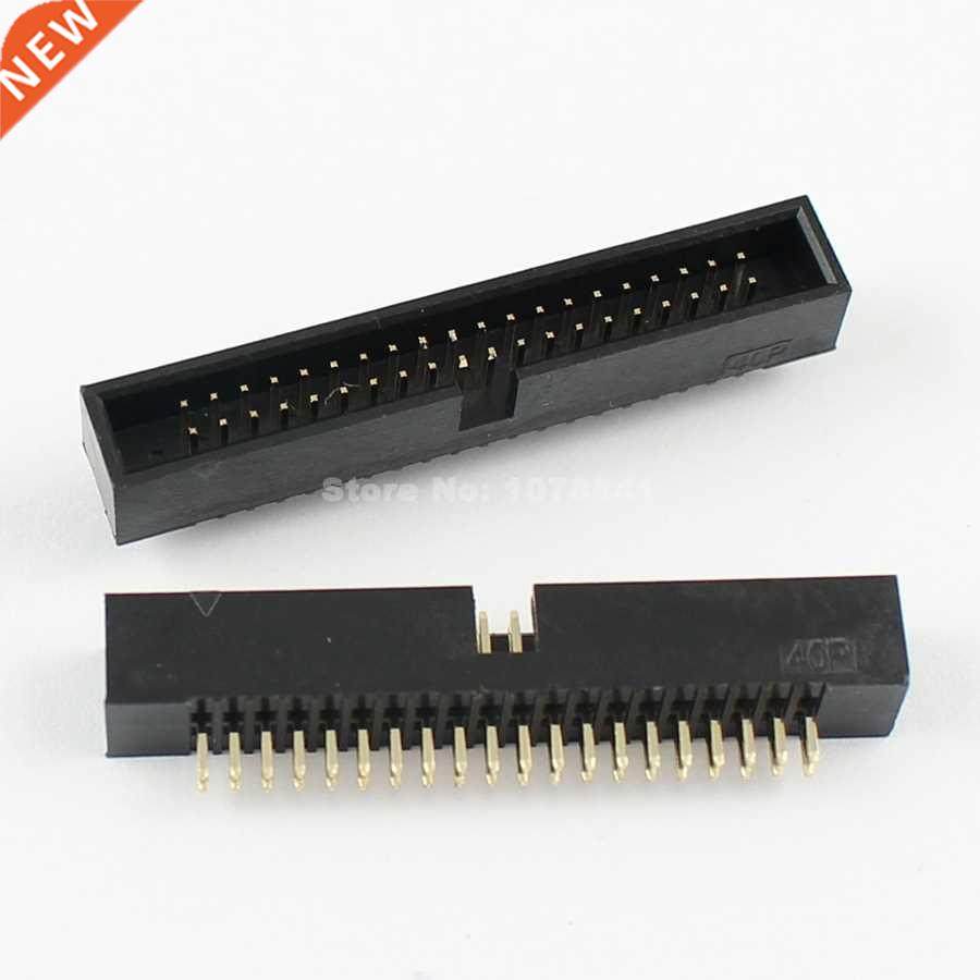 10 Pcs 1.27mm 2x20 Pin 40 Pin DIP Male Shrouded PCB Box Head