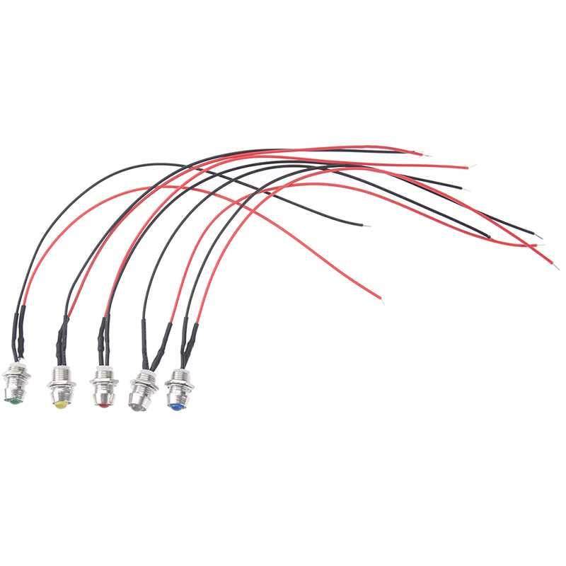 8mm Round Indicator LED Lp Signal Pilot Light Colourful Re