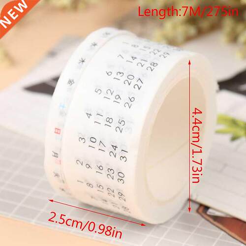 Date Week Calendar Tape Planner Masking Tape Journal Supplie