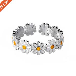 New Flower Silver Jewelry erling Spring Genuine Daisy 925