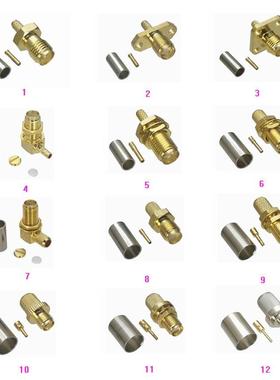 10Pcs SMA Female jack Crimp RG16 RG174 LMR100 / RG58 RG142