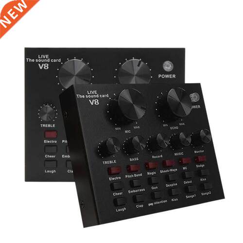 V8 Sound Card Audio Set Interface External Usb Live Micropho
