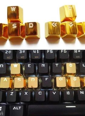 8Pcs Metal Keycaps WASD ARROW Zinc Alloy KeyCap Backlit Key