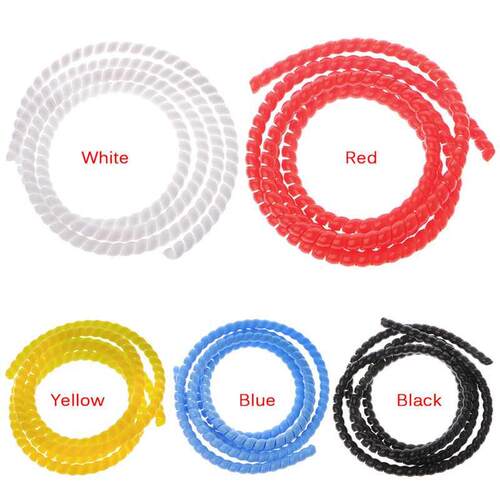 Hot 1 meter 14mm Spiral Wire Organizer Wrap Tube Flame Retar