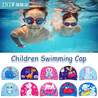 Cartoon Animal Children Kids Swimming Po Cap For -12 Year