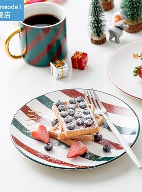 Ceramic plates and bowls set Coffee mug christmas plates sal