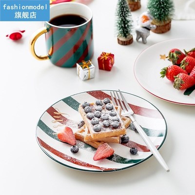 Ceramic plates and bowls set Coffee mug christmas plates sal