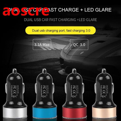 Dual USB 3.1A QC 3.0 Car Charger Multi-function Car Quick Ch