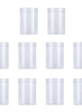 10 Pcs 500Ml Food Jar Sealed Transparent Plastic Kitchen Can