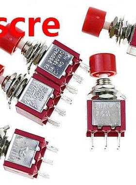 5pcs AC 2A/250V 5A/120V 6 Pin DPDT Momentary Push Button Swi
