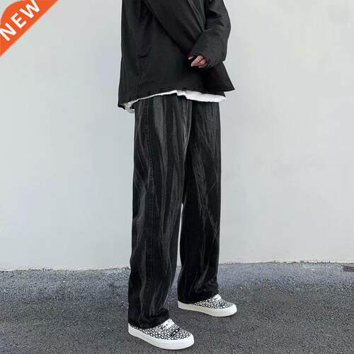 2022 New Hip Hop Harem Jeans Pants Men Loose Joggers Denim C