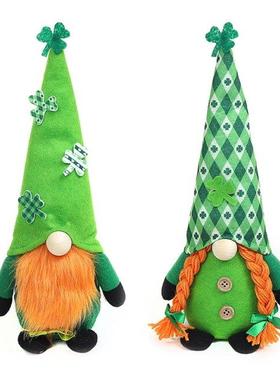 Patrick	s Day Gnome Plush Elf Decorations Mr and Mrs