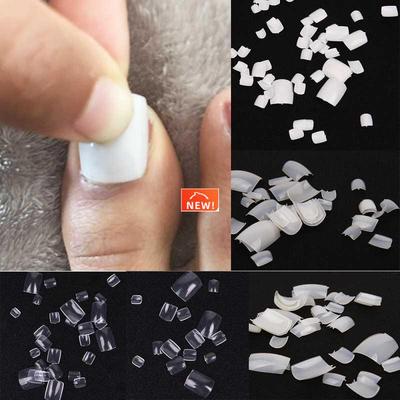 Sales 100Pcs Artificial Acrylic Toe Fake Nails Tips Natural/