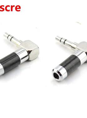 4pcs Rhodium Plated Audio 3.5mm 3 Pole Stereo Male Plug Car