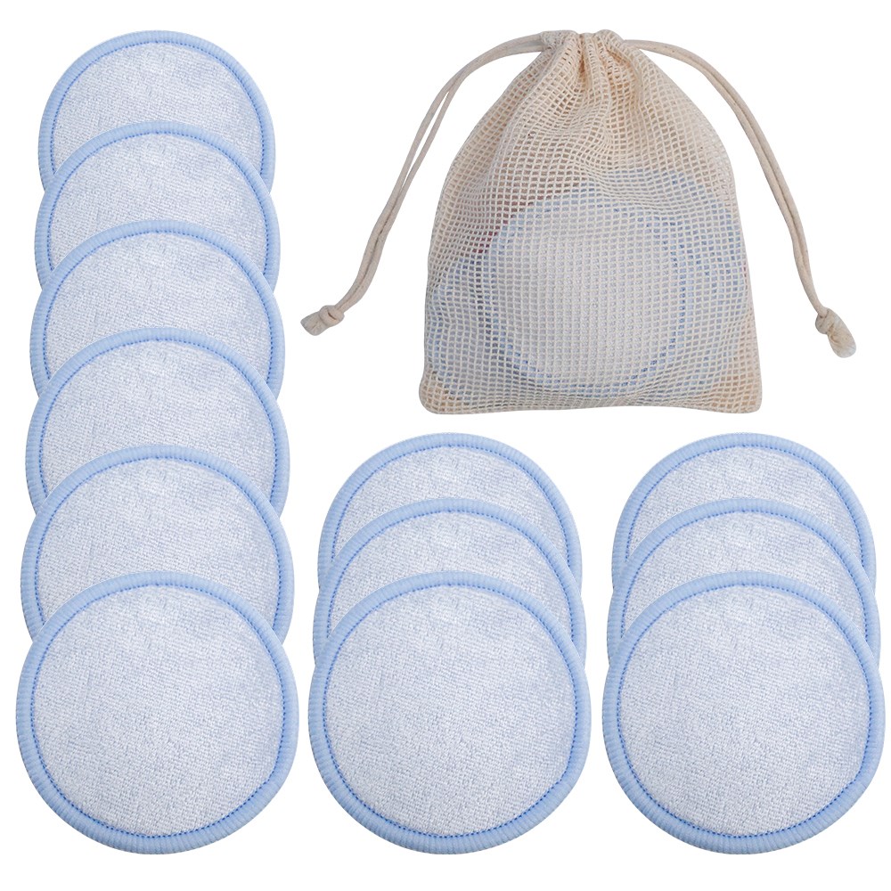 12pcs/Bag Washable Rounds Cleansing Facial Cotton Make Up Re